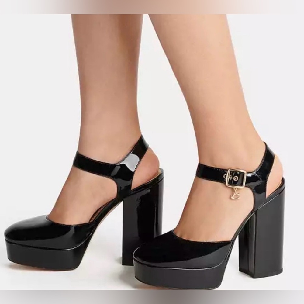 Coach Isabella Black Platform Heels
